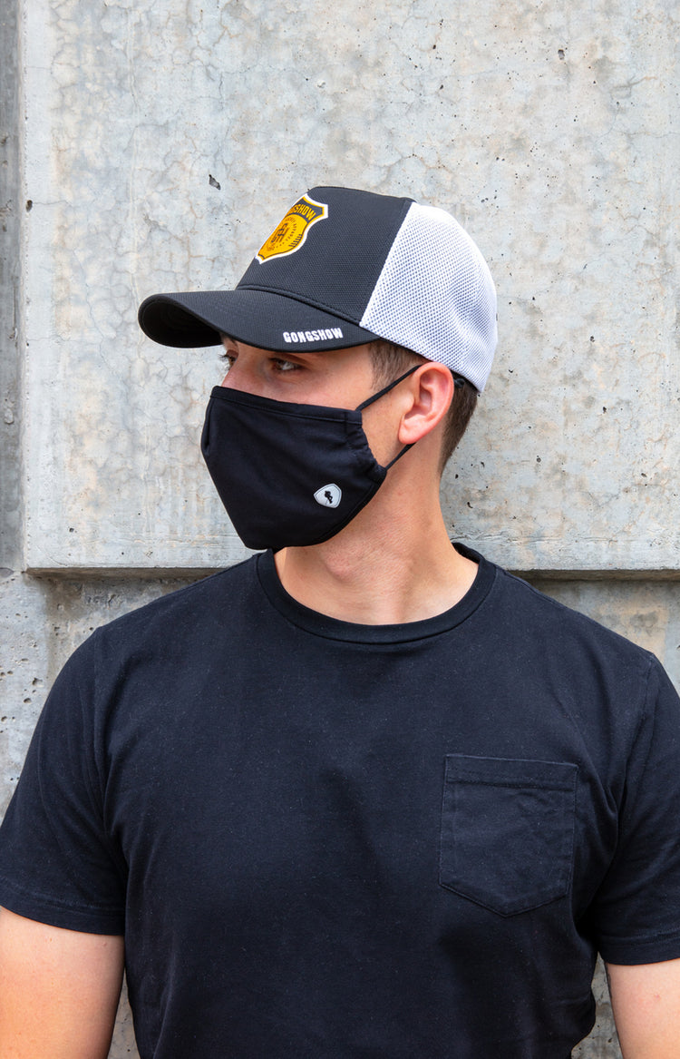 Black 2-Layer Adjustable Reusable Polyester Face Mask – GONGSHOW