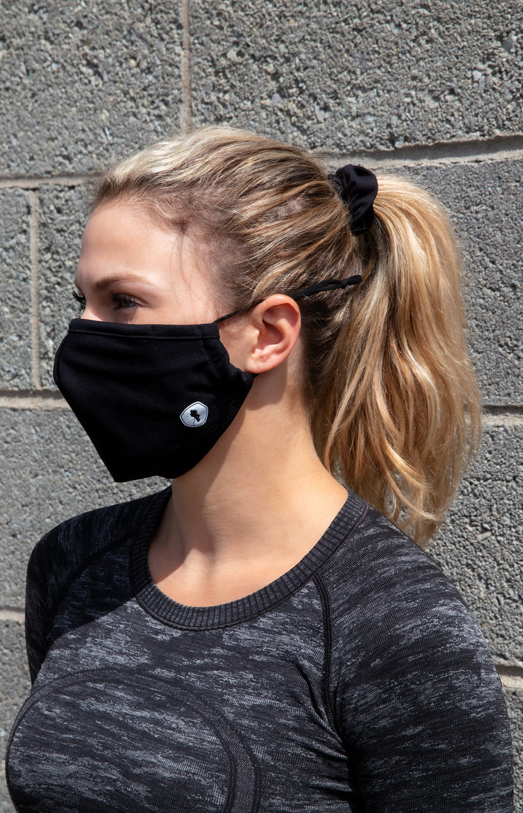 Black 2-Layer Adjustable Reusable Polyester Face Mask – GONGSHOW