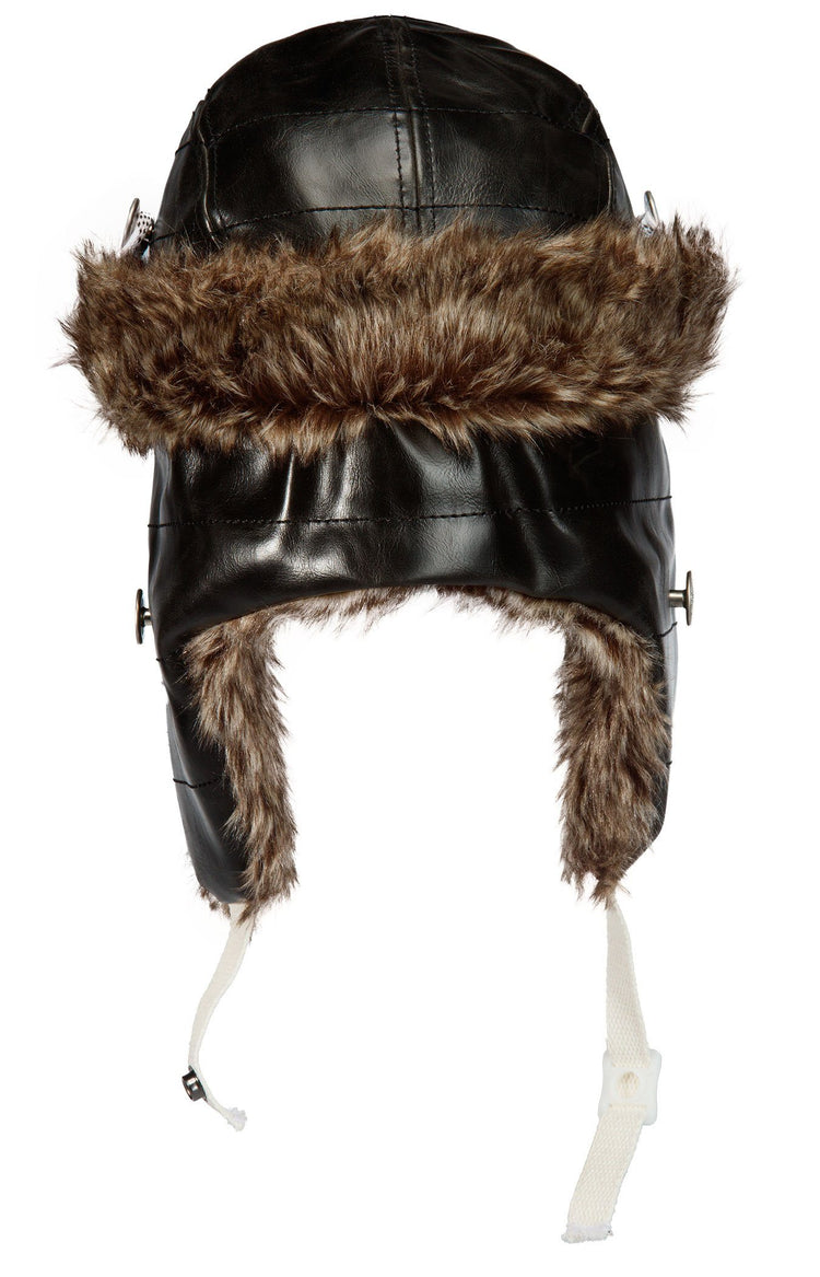 Leather trapper hat online